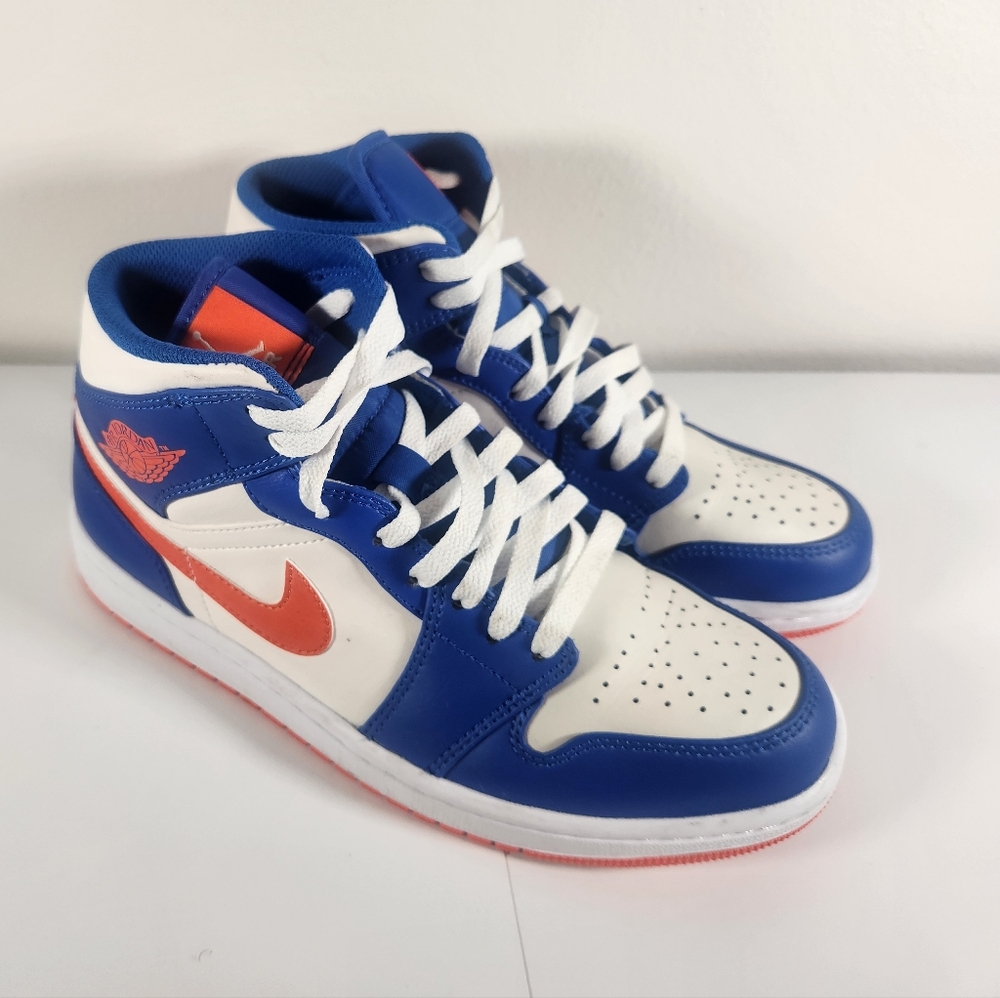 Jordan Mens Sneakers Blue and Orange